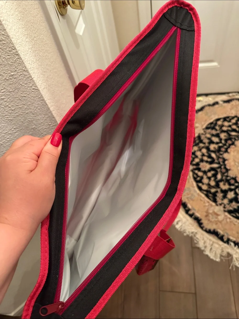 Trader Joe's Black & Red Insulated Grocery Tote
